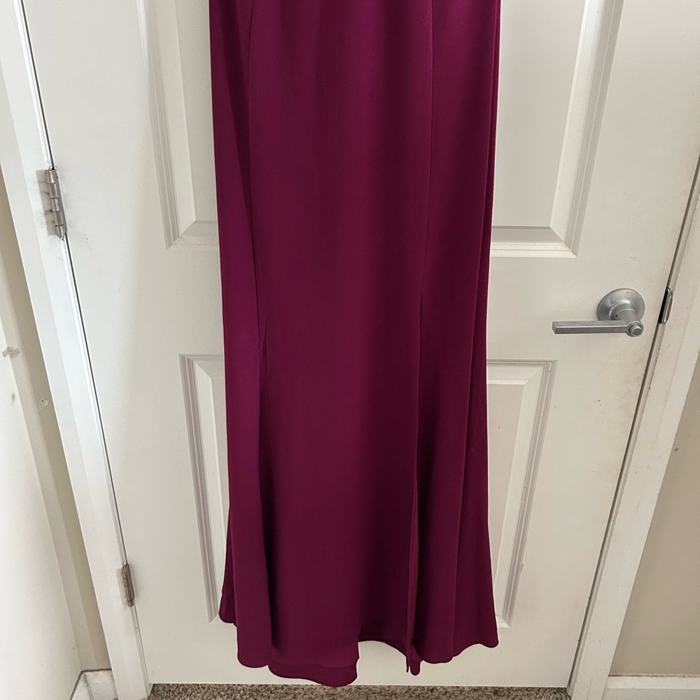 Dress the Population Backless Plum Gown - Picture 3 of 14